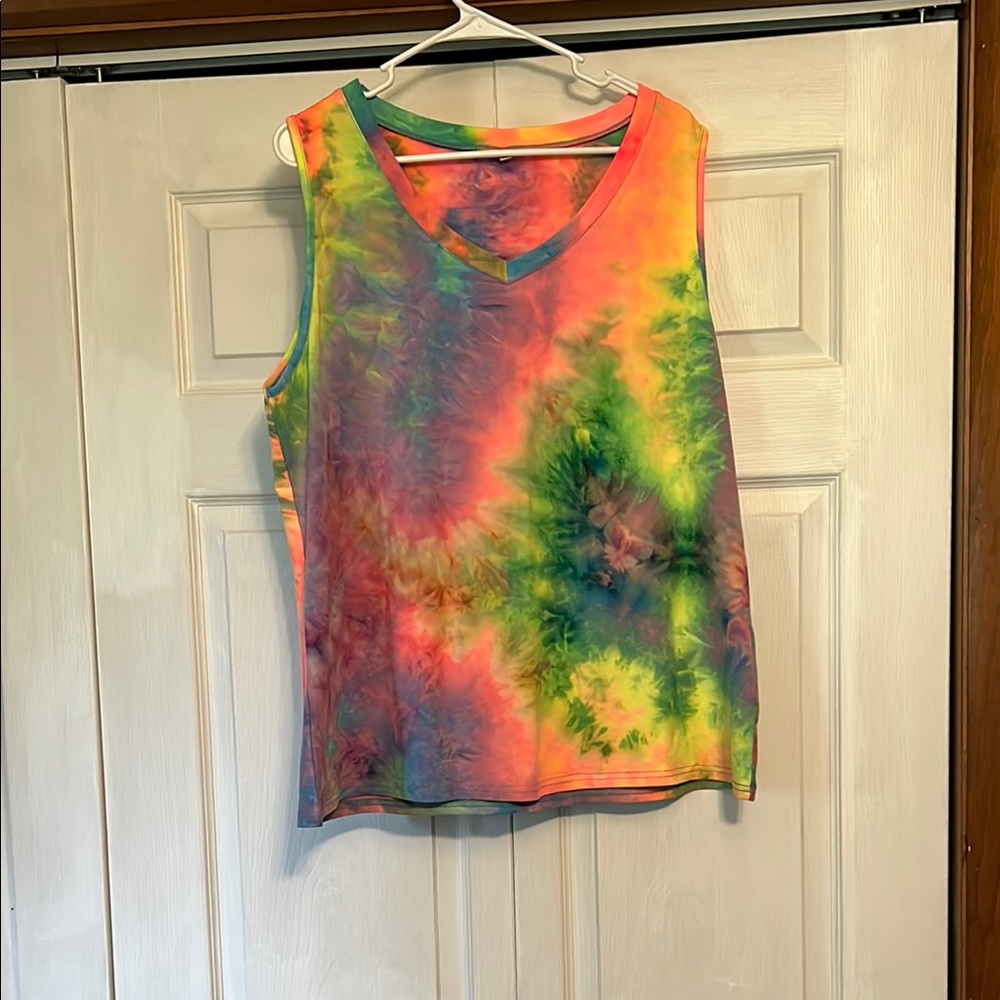 Vibrant Tie-Dye Sleeveless Top